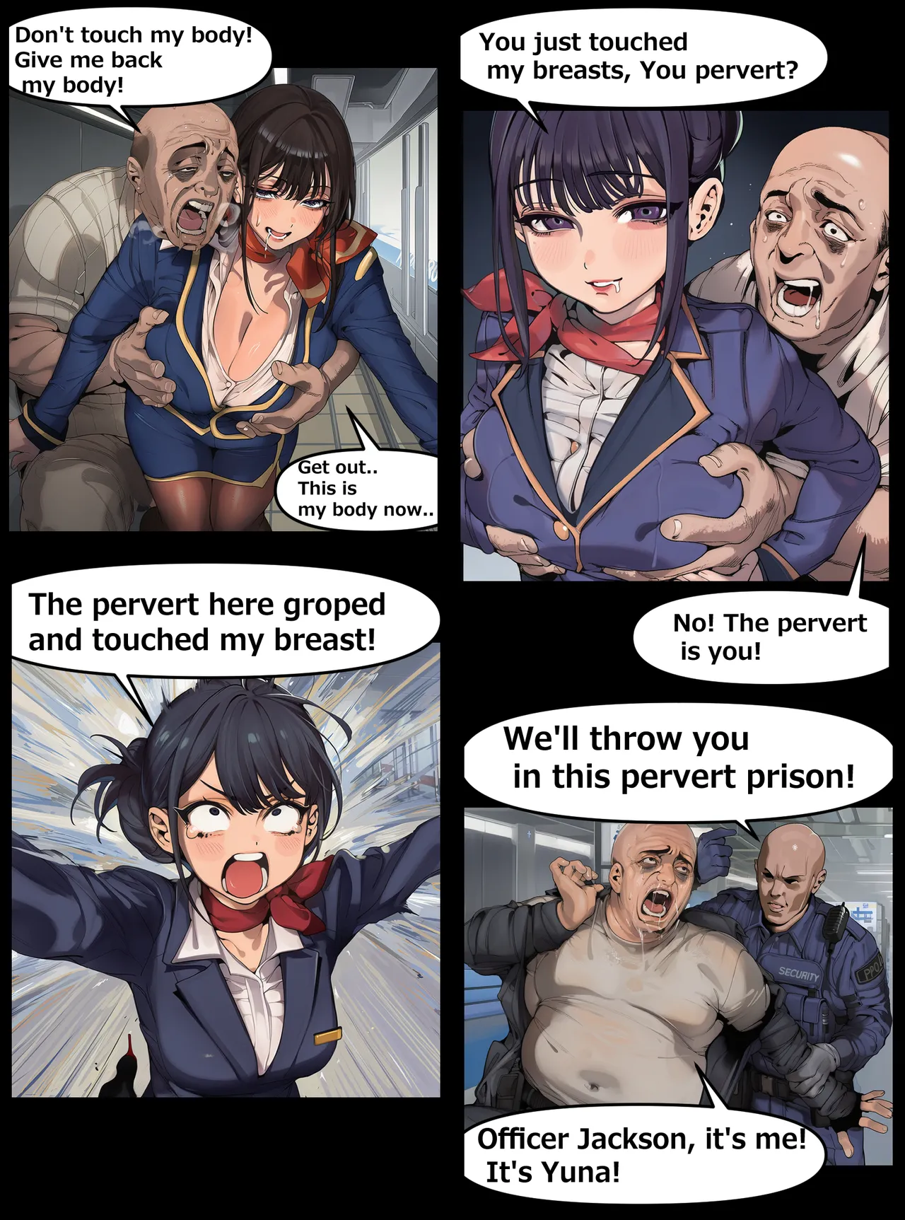 Stewardess ↔ Old pervert - Page 3