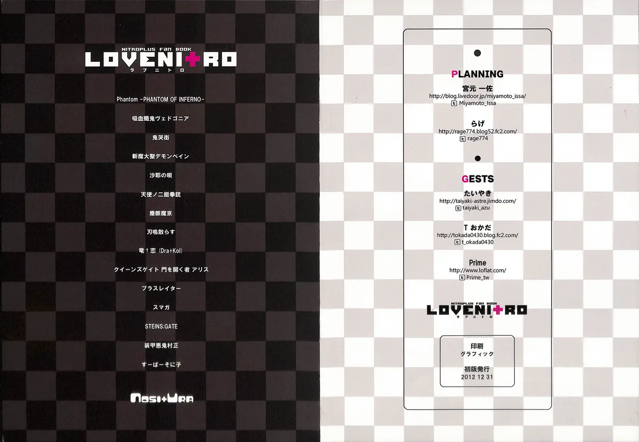 LoveNi+ro Nitroplus Fan Book - Page 2