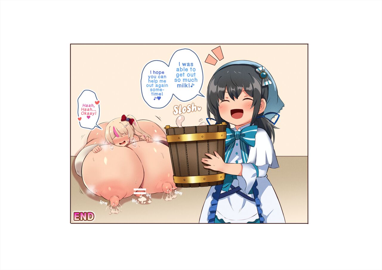 【超乳＆ふたなり要素あり】むちむちアシュリーちゃんのふたなり搾乳漫画 - Page 6