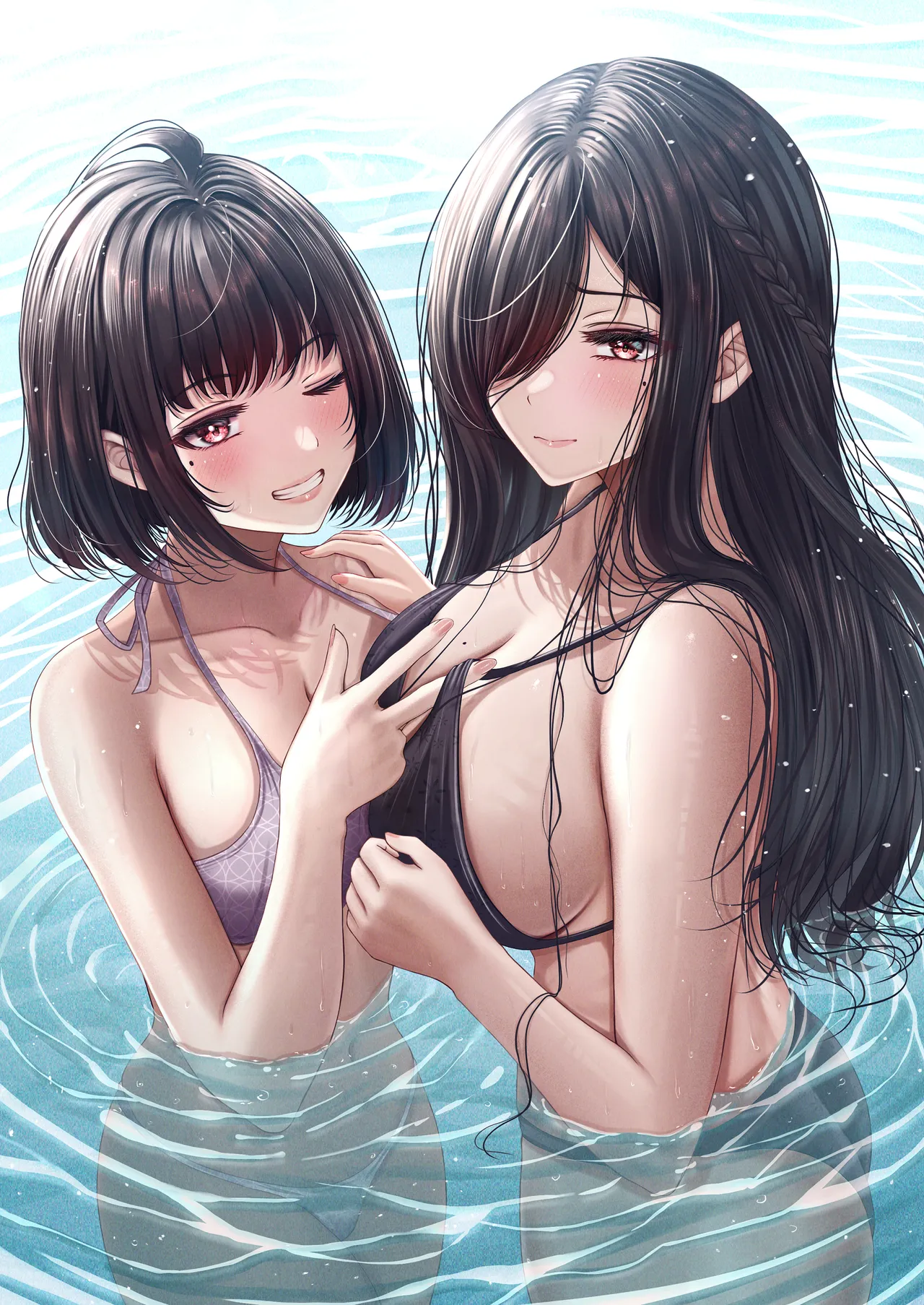 その年の離れた黒髪姉妹とお〇こする話｜和年龄相差悬殊的黑发姐妹一起性交的故事1-2 - Page 39