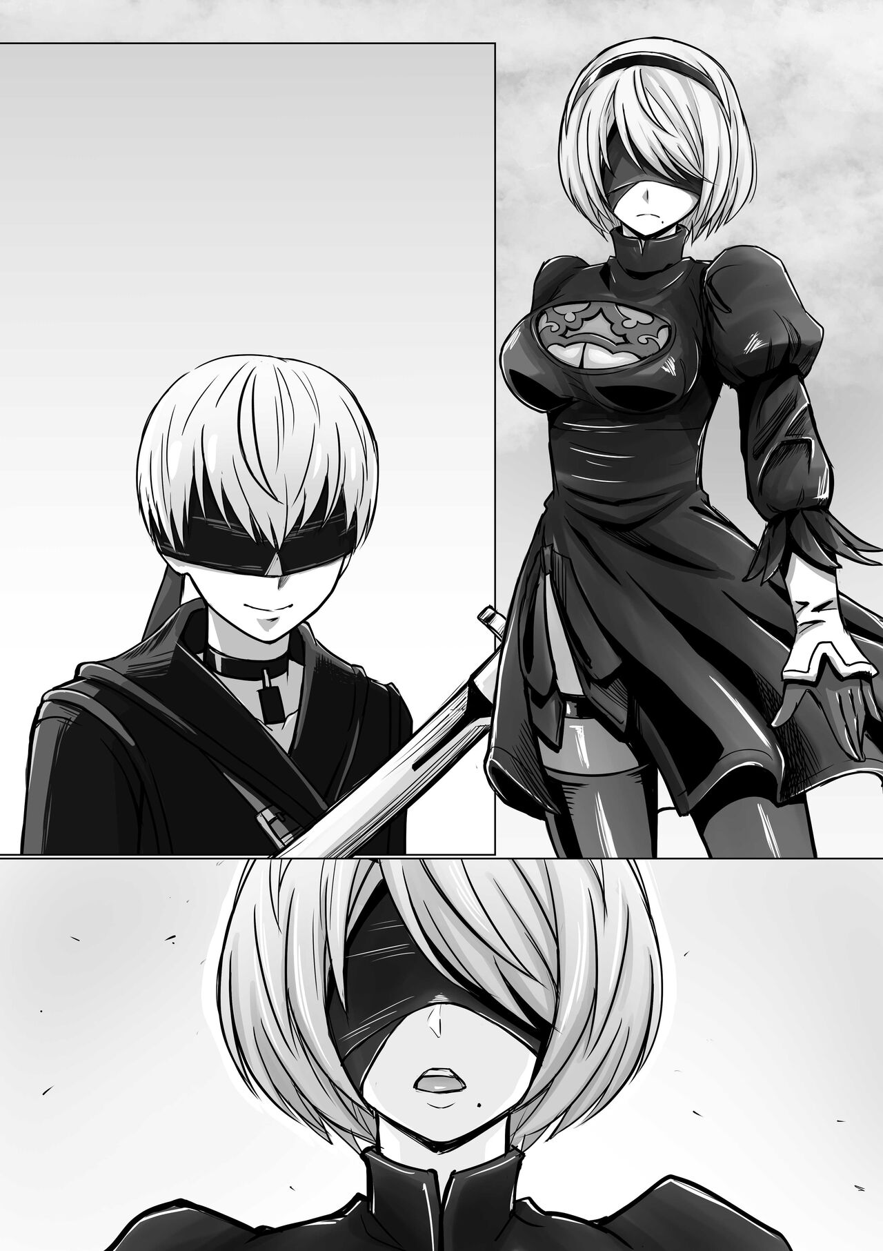 2B, 9S kara Hacking o Ukeru - Page 8
