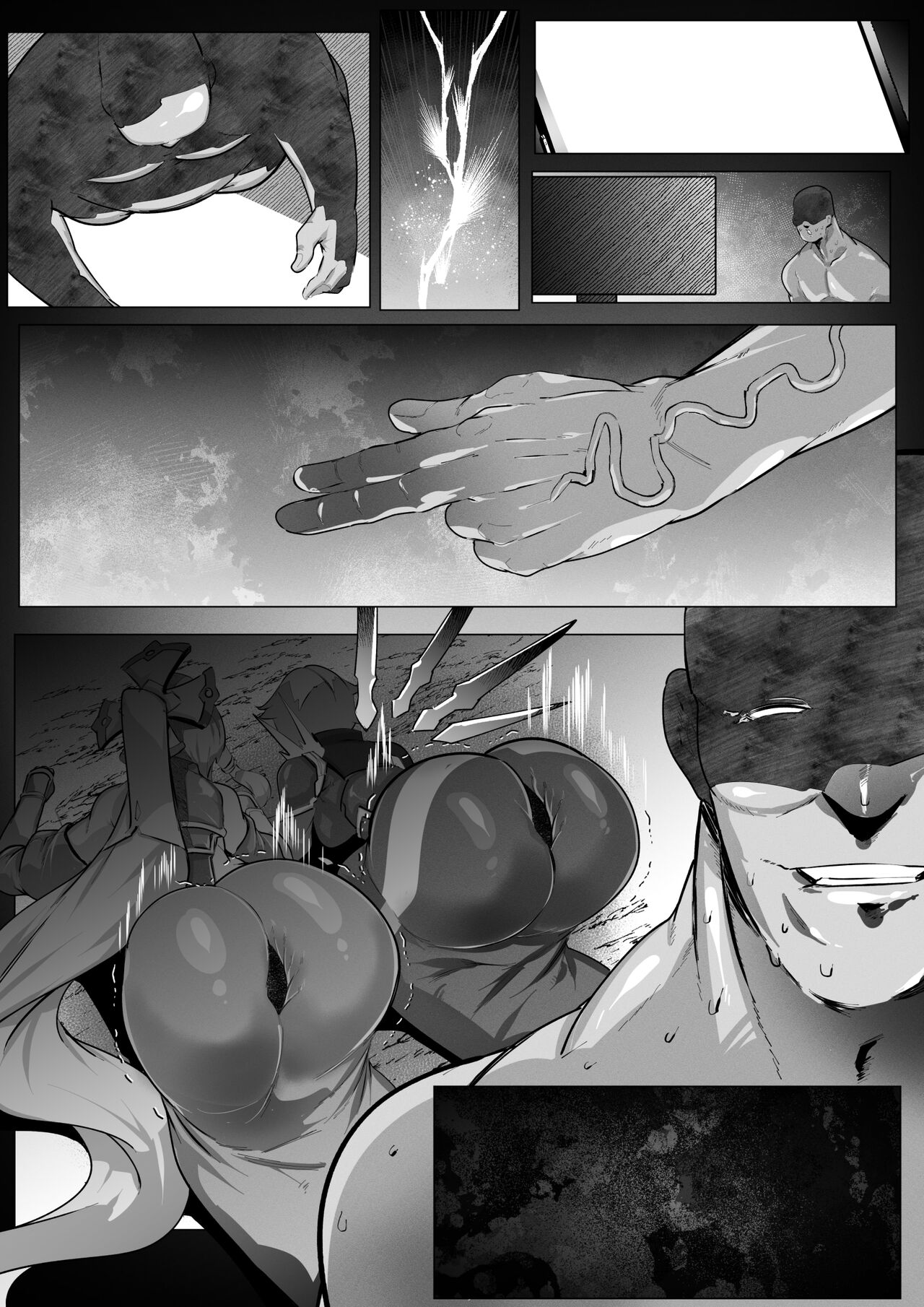 SAOアスナ、リーファ、シノンがおじさんにカンチョーされる話 - Page 9
