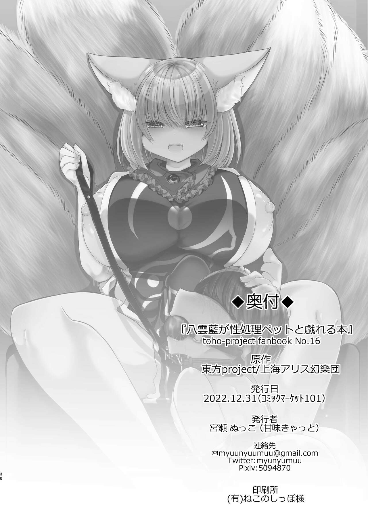 八雲藍が性処理ペットと戯れる本 - Page 30