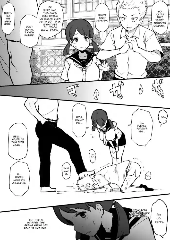 4P Manga Kokujin no Tenkousei ni Osananajimi o NTR ru [English][Bleached|