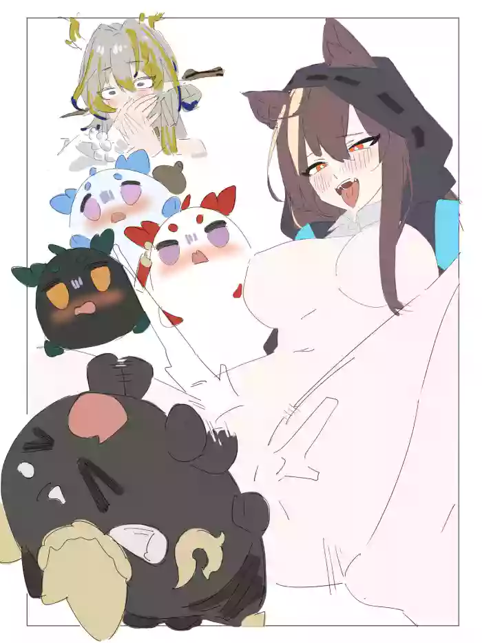 博士大战龙泡泡！ gallery cover featuring doctor from arknights