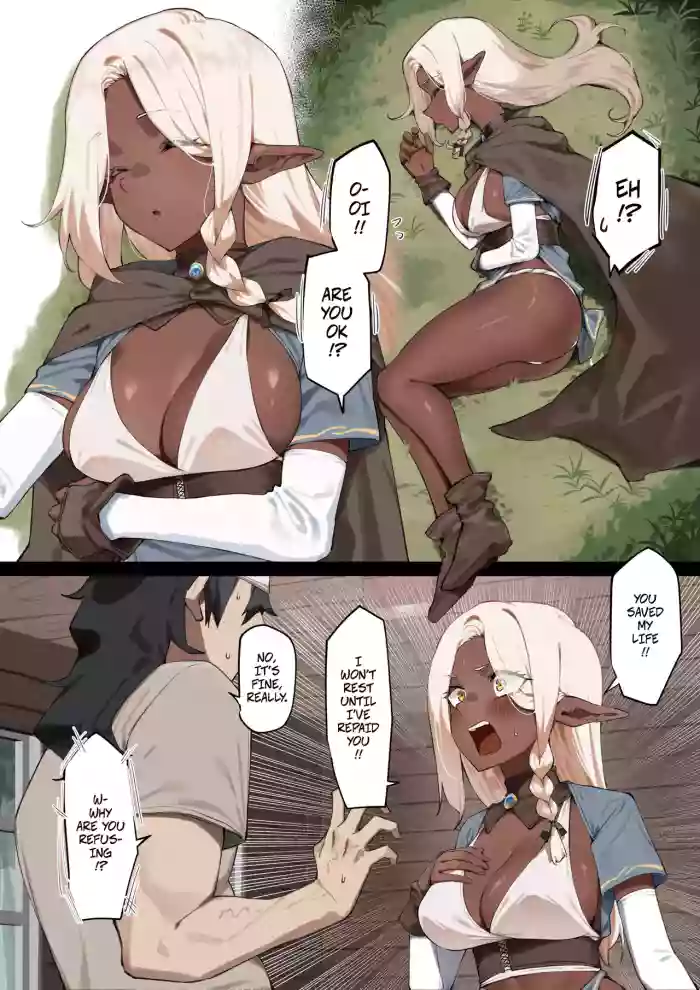 [MM] Helping a Dark Elf and Getting a Favor In Return -- Kasshoku Elf o Tasuketara Ongaeshi Sareta Hanashi