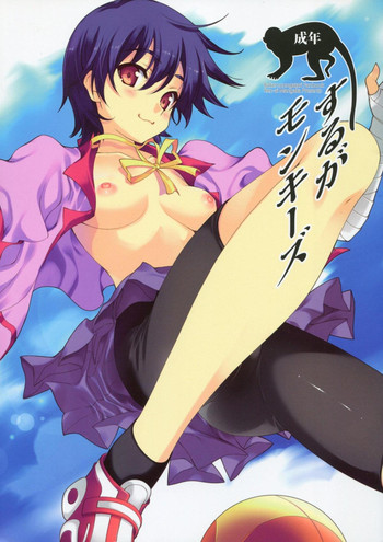 Suruga Monkeys gallery cover featuring koyomi araragi from bakemonogatari