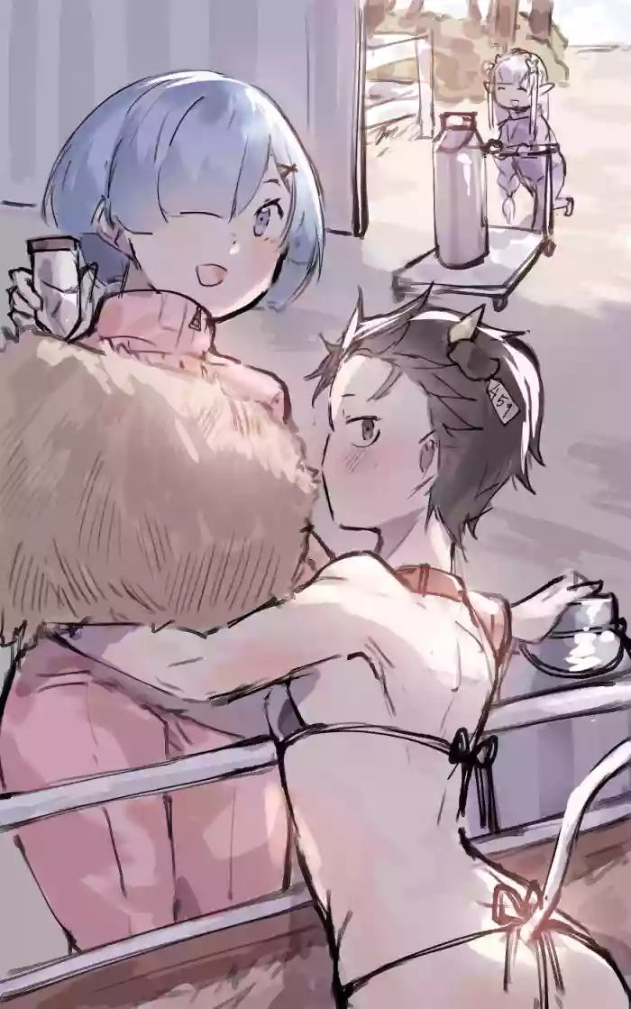 Bokujou Paro RemSuba gallery cover featuring rem from re zero kara hajimeru isekai seikatsu