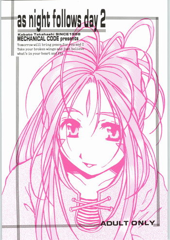 as night follows day 2 gallery cover featuring belldandy from ah my goddess